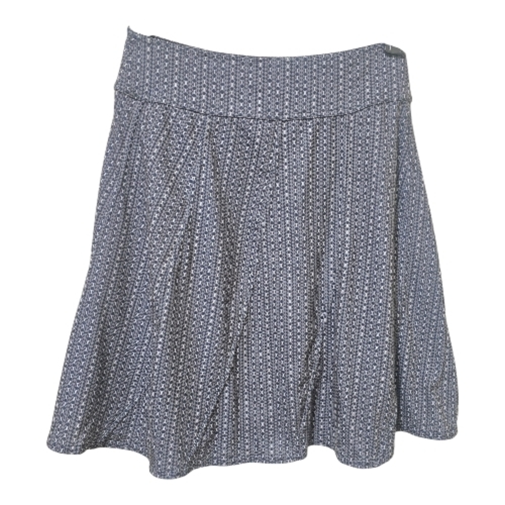 prAna Geo Athletic Fit & Flare Skirt Woman XS Gray White Outdoor Coastal Active